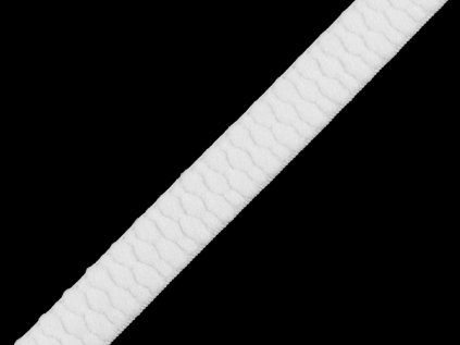 Pruženka ramínková 3D efekt šíře 12 mm (Varianta 1 bílá, Balení 10 m)