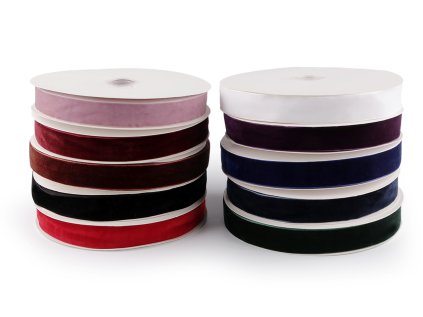 Sametová stuha šíře 25 mm (Varianta 1 bílá, Balení 1 m)