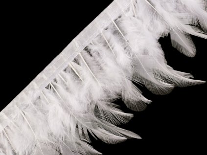Prýmek - kohoutí peří 7-11 cm (Varianta 2 pudrová, Balení 1 m)