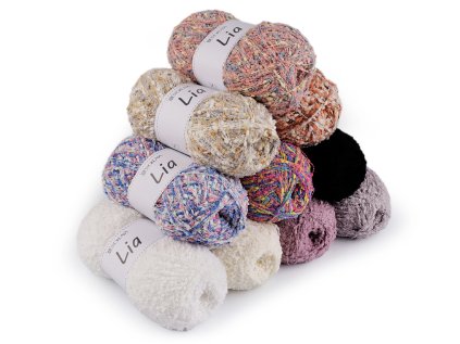 Pletací příze nopková Lia 100 g (Varianta 1 bílá, Balení 1 ks)