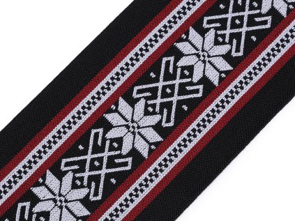 Designová pruženka / vsadka šíře 10 cm (Varianta černá, Balení 1 m)