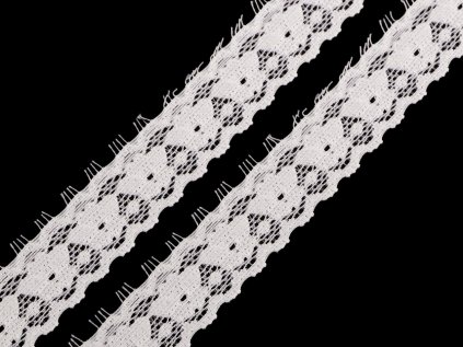 Francouzská elastická krajka šíře 24 mm (Varianta 1 Off White, Balení 1 m)