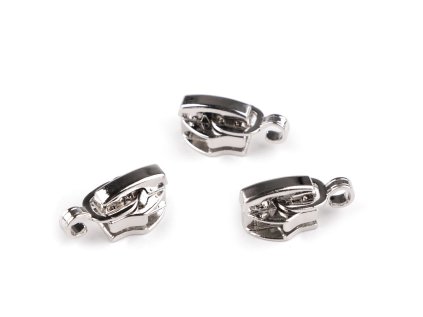 Jezdec ke spirálovým zipům No 5 s háčkem na přívěsek (Varianta 1 nikl, Balení 3 ks)