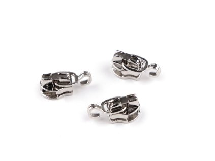 Jezdec ke spirálovým zipům No 3 s háčkem na přívěsek (Varianta 1 nikl, Balení 3 ks)