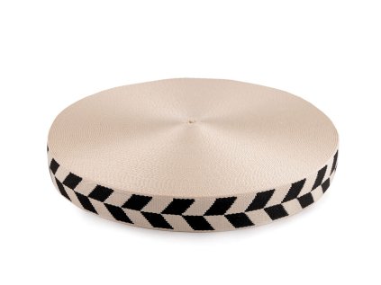 Popruh šíře 38 mm (Varianta 1 černá černá, Balení 1 m)