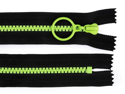 Kostěný zip barevný No 5 délka 15 cm s ozdobným jezdcem (Varianta 1 (276) béžová světlá hnědá, Balení 1 ks)