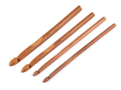 Bambusový háček na háčkování vel. 6; 7; 8; 10 (Varianta 1 (6 mm) bambus tmavý, Balení 1 ks)