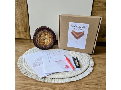 Sada na výrobu háčkovaného šátku