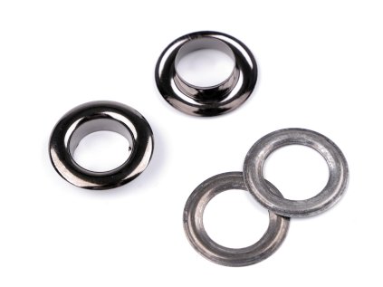 Průchodky s podložkou vnitřní Ø12 mm / vnější Ø21 mm lesklé 2. jakost (Varianta 2 nikl černý, Balení 10 pár)