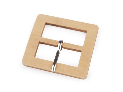 Dřevěná spona opasková k dozdobení, průvlek 40 mm (Varianta přírodní, Balení 1 ks)