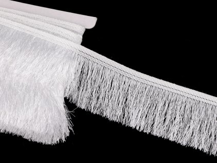 Třásně lesklé šíře 60 mm (Varianta 1 bílá, Balení 13.5 m)