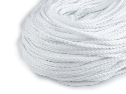 Oděvní šňůra PES Ø6 mm (Varianta 1 bílá, Balení 100 m)