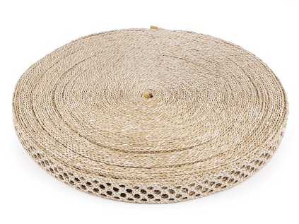 Splétaný popruh polyuretanový šíře 40 mm (Varianta 1 režná světlá, Balení 1 m)