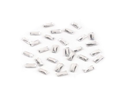 Nažehlovací kamínky hotfix obdélníček celoplošné broušení 3x7 mm (Varianta crystal, Balení 2 g)