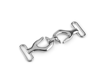 Ozdobné zapínání ruce, průvlek 20 mm (Varianta 1 nikl, Balení 1 pár)