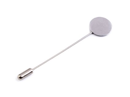 Ozdobný špendlík - polotovar s ploškou (Varianta 1 platina, Balení 2 ks)