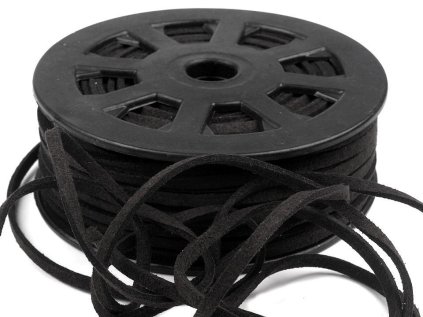 Řemínek imitace kůže šíře 3 mm (Varianta 3 černá, Balení 30 m)