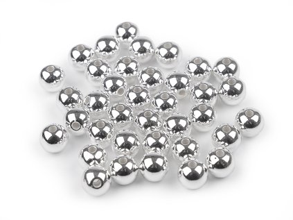 Plastové voskové korálky / perly Glance Metalic Ø10 mm (Varianta 1 stříbrná, Balení 20 g)