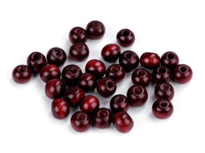 Dřevěné korálky Ø8-9 mm (Varianta 4 hnědá nejsvětlejší, Balení 20 g)