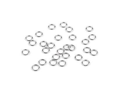 Kroužek spojovací uzavřený Ø6; 7; 9; 10 mm z nerezové oceli (Varianta 1 (6 mm) platina, Balení 10 g)