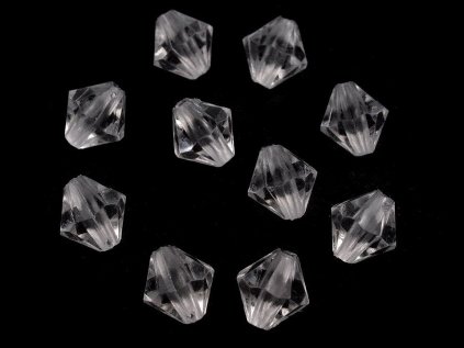 Plastové korálky cínovky / sluníčko 8x8 mm (Varianta 1 - 01 transparent, Balení 20 g)