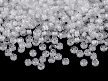 Rokajl 8/0 - 3 mm s průtahem, zářivé barvy (Varianta 2213 mentolová, Balení 50 g)