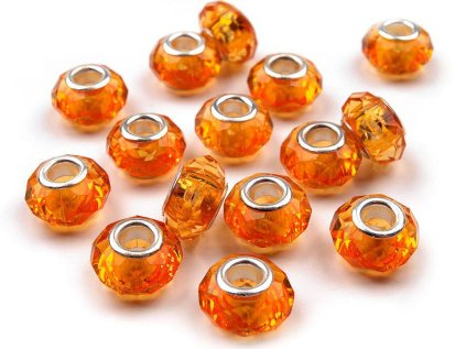 Plastové korálky s ploškami s velkým průvlekem 14,5x9 mm (Varianta 5 tyrkys, Balení 5 ks)
