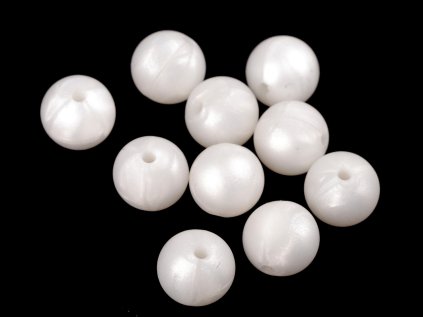 Silikonové korálky Ø12 mm (Varianta 2 (47) růžová sv., Balení 10 ks)