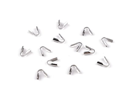 Koncovka rozevírací z nerezové oceli Ø2 mm (Varianta platina, Balení 20 ks)