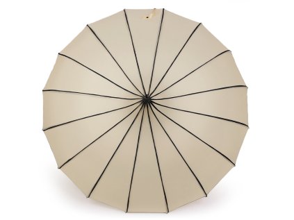 Dámský deštník pagoda s koženou rukojetí (Varianta 3 bílo-černá, Balení 1 ks)