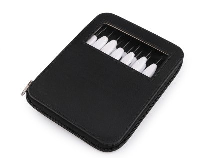 Sada háčků na háčkování v pouzdře (Varianta černá, Balení 1 sada)