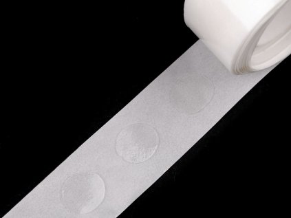 Oboustranné gelové tečky, samolepicí, ovál 10x12 mm na roli (Varianta transparent, Balení 1 role)