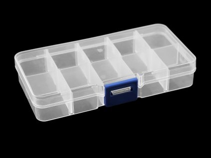 Plastový box / zásobník 6,8x12,7x2,2 cm (Varianta transparent, Balení 1 ks)