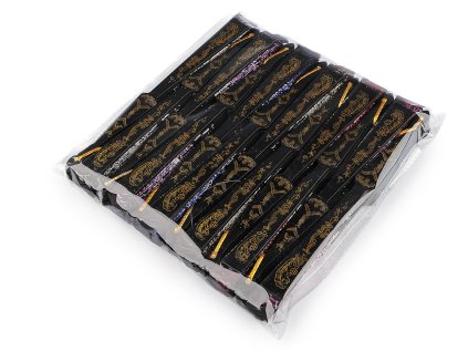 Vějíř textilní motýli s glitry (Varianta 1 červená, Balení 1 ks)