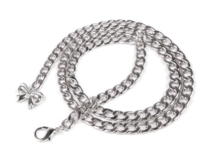 Pásek kovový / řetězový s přívěskem (Varianta 3 stříbrná kulička, Balení 1 ks)