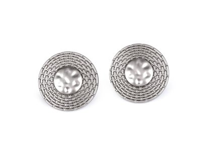 Kovový knoflík designový velikost 30", 38" (Varianta 1 (38") nikl tm., Balení 5 ks)