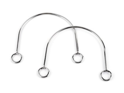 Kovová ucha na tašky 14x11 cm (Varianta 1 nikl, Balení 2 ks)