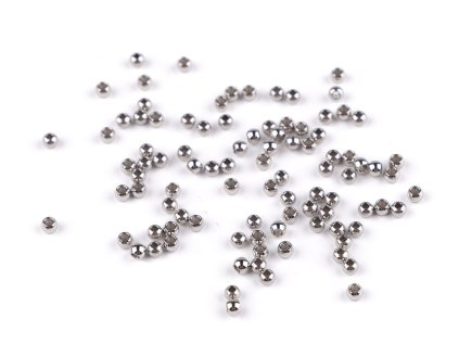 Korálky z nerezové oceli Ø3 mm (Varianta 1 platina, Balení 100 ks)