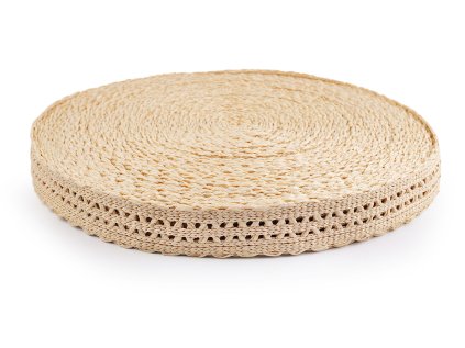 Splétaný popruh šíře 50 mm imitace slámy (Varianta 1 přírodní, Balení 1 m)