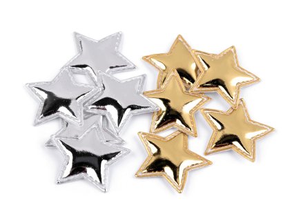 Vánoční hvězda 3D Ø30 mm (Varianta 1 stříbrná, Balení 10 ks)