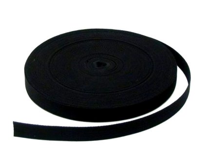 Bavlněný popruh šíře 20 mm (Varianta 7001 černá, Balení 25 m)