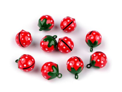 Rolničky jahoda Ø17 mm (Varianta červená, Balení 2 ks)