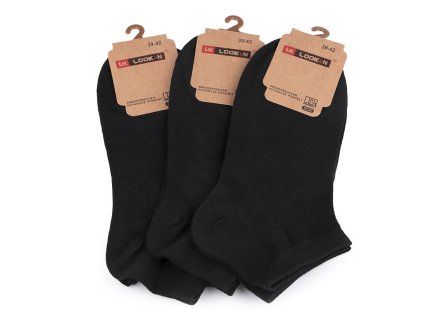 Pánské bavlněné ponožky kotníkové s přídavkem bambusu (Varianta 11 (vel.  39-42) bílá, Balení 3 pár)