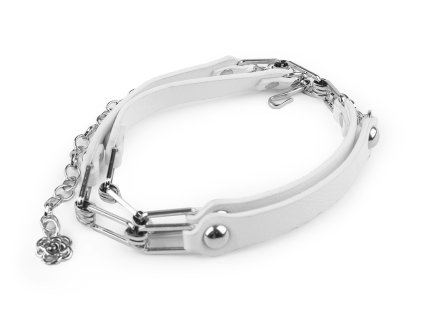 Dámský pásek kovový proplétaný šíře 0,9 cm (Varianta 4 bílá, Balení 1 ks)