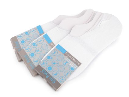 Bavlněné ponožky do tenisek Emi Ross unisex (Varianta 1 (vel.  39-42) bílá, Balení 3 pár)