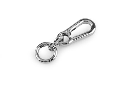 Kovová karabina otočná s kulatou karabinou, průvlek 17 mm (Varianta 1 nikl, Balení 1 ks)