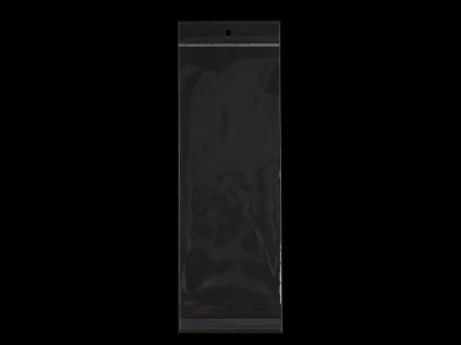PP sáček s lepicí klopou a závěsem 12x30 cm (Varianta transparent, Balení 100 ks)