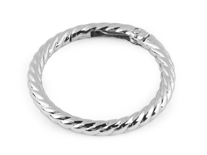 Karabina kulatá ozdobná Ø38 mm (Varianta 1 nikl, Balení 1 ks)