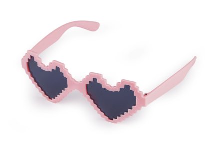 Párty / karnevalové brýle srdce (Varianta 1 růžová nejsv., Balení 1 ks)