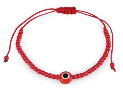 Náramek shamballa Alláhovo oko (Varianta 1 červená, Balení 1 ks)